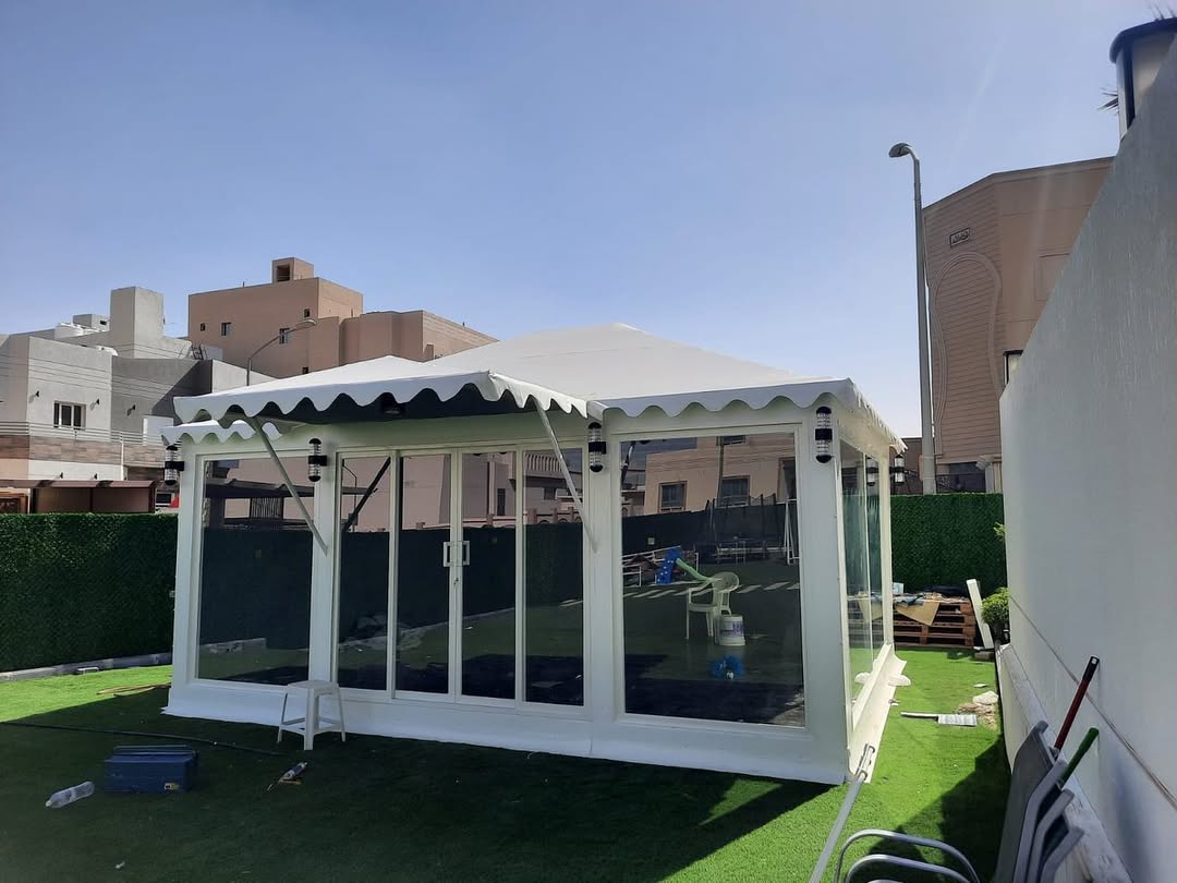 245153723_423995029059197_7015385402594813364_n النجم اللامع للمظلات والسواتر | بيوت شعر جدة حي الرحيلي | تركيب بيوت شعر ملكية فاخرة