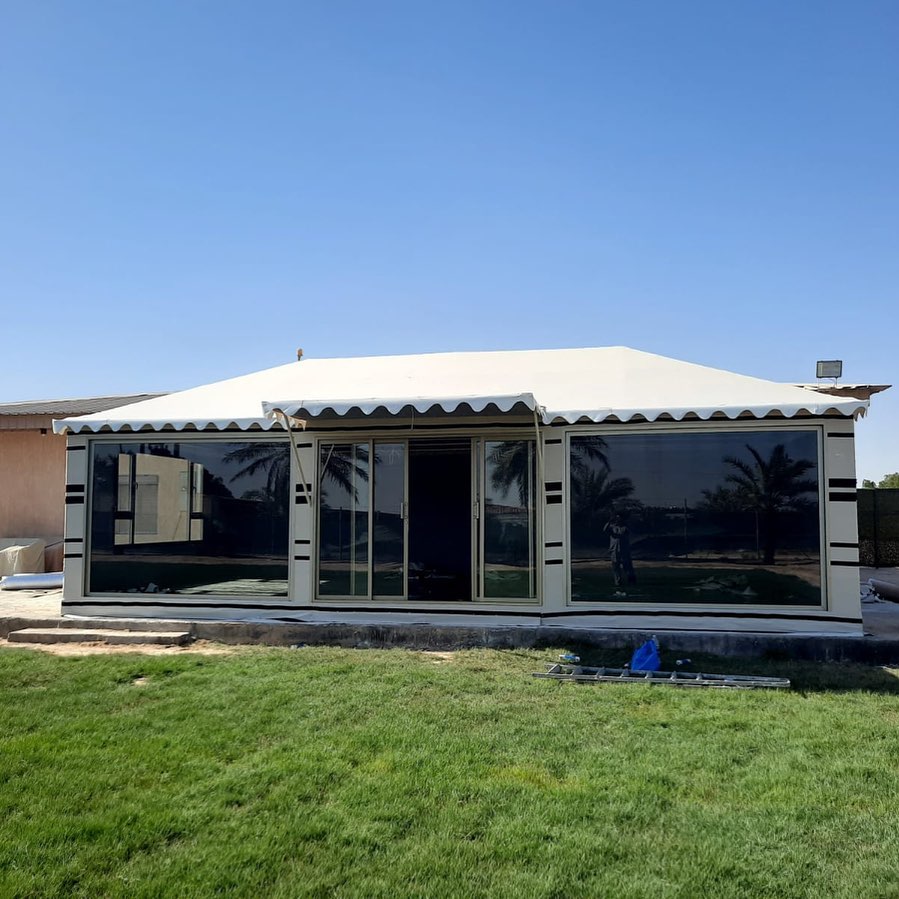 242739935_401213161610396_8716084744904372990_n النجم اللامع للمظلات والسواتر | بيوت شعر جدة حي الرحيلي | تركيب بيوت شعر ملكية فاخرة