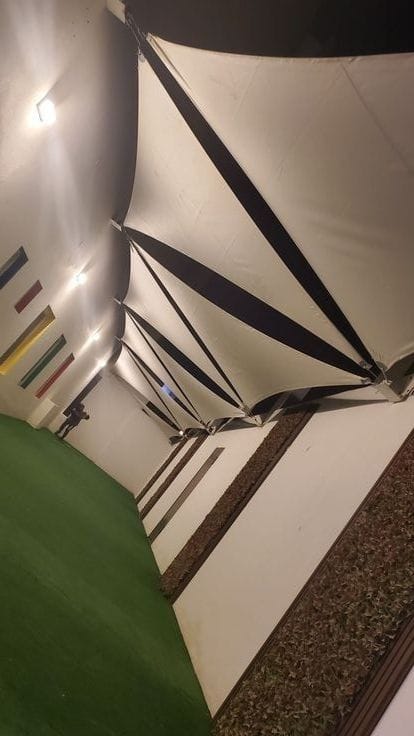 النجم اللامع للمظلات والسواتر | تركيب مظلات شد إنشائي في جدة حي المروة | أفضل انواع المظلات بأفضل الأسعار