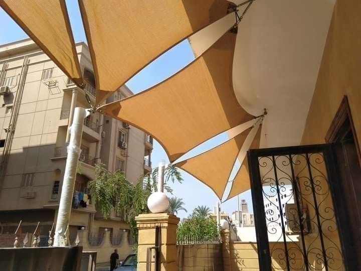 النجم اللامع للمظلات والسواتر | تركيب مظلات شد إنشائي في جدة حي المروة | أفضل انواع المظلات بأفضل الأسعار