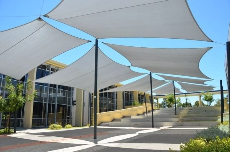 النجم اللامع للمظلات والسواتر | تركيب مظلات شد إنشائي في جدة حي المروة | أفضل انواع المظلات بأفضل الأسعار