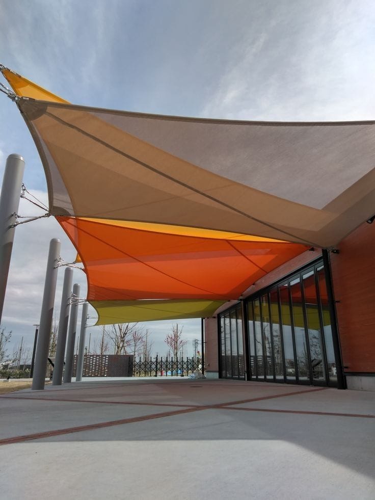 النجم اللامع للمظلات والسواتر | تركيب مظلات شد إنشائي في جدة حي المروة | أفضل انواع المظلات بأفضل الأسعار