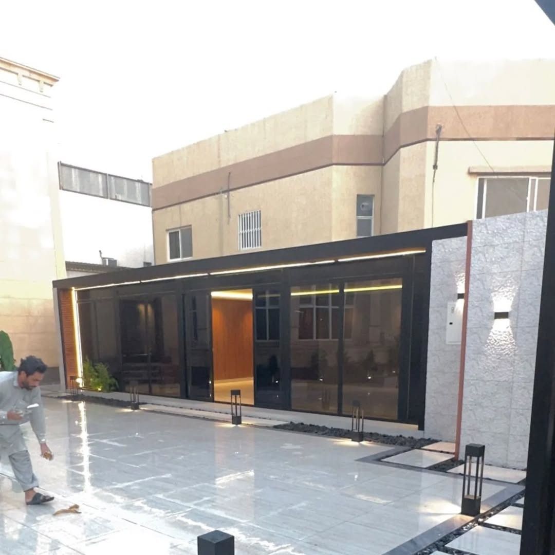 النجم اللامع للمظلات والسواتر | مجالس خارجية جدة في حي البساتين | تركيب ملاحق ساندوتش بانل واسمنت بورد