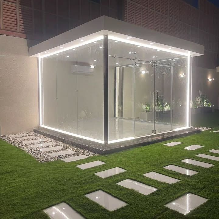 النجم اللامع للمظلات والسواتر | مجالس خارجية جدة في حي البساتين | تركيب ملاحق ساندوتش بانل واسمنت بورد