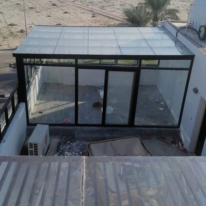 النجم اللامع للمظلات والسواتر | مجالس خارجية جدة في حي البساتين | تركيب ملاحق ساندوتش بانل واسمنت بورد