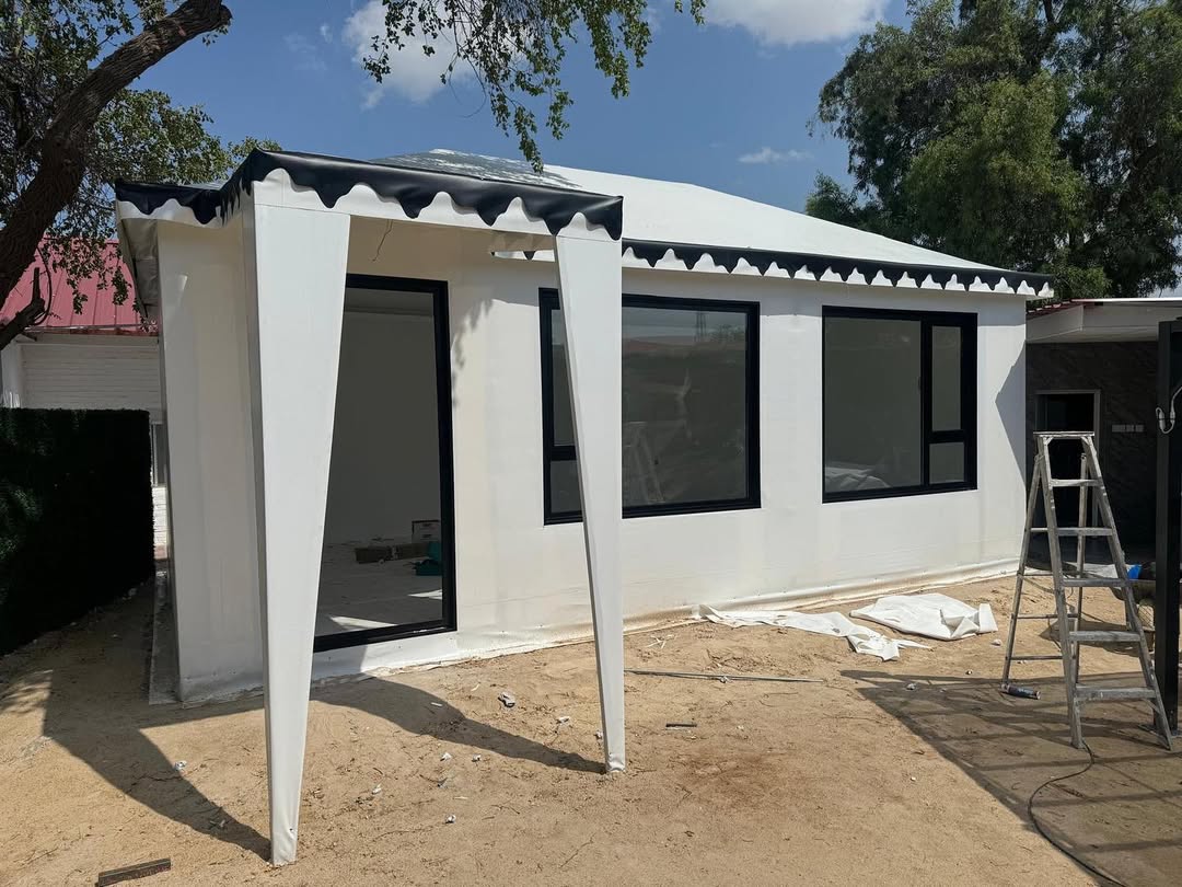 النجم اللامع للمظلات والسواتر | تركيب بيوت شعر للمناسبات في جدة حي الأندلس | بيوت شعر ملكية | تركيب بيوت شعر فاخرة