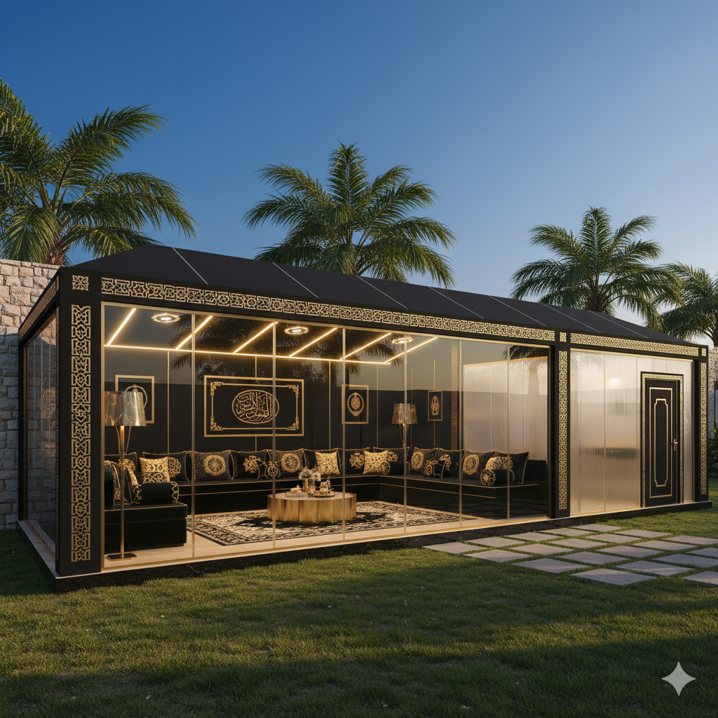 Gemini_Generated_Image_w08rkkw08rkkw08r النجم اللامع للمظلات والسواتر | استخدامات الساندوتش بانل في جدة | اسقف وملاحق ساندوتش بانل جدة في حي الحمراء