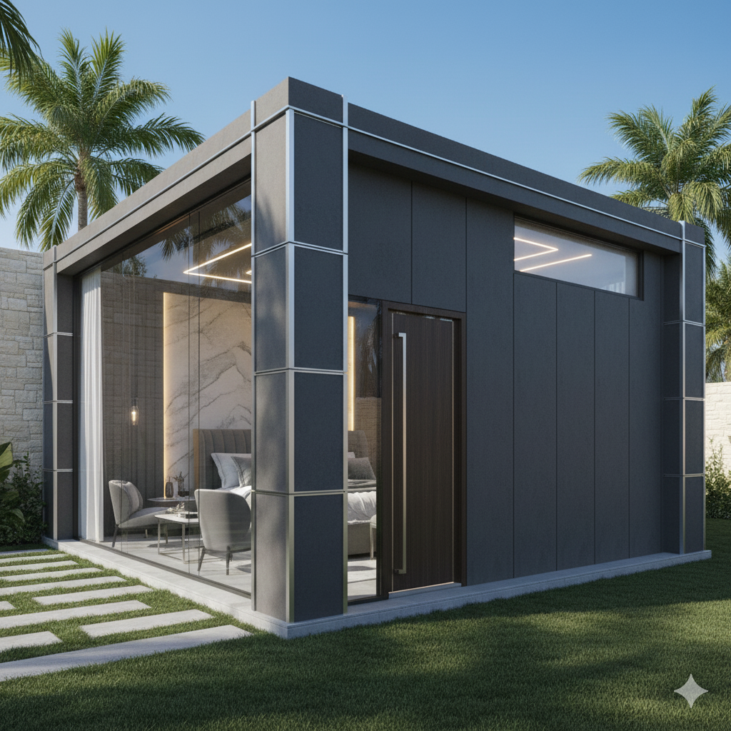 Gemini_Generated_Image_xgf12exgf12exgf1 النجم اللامع للمظلات والسواتر | استخدامات الساندوتش بانل في جدة | اسقف وملاحق ساندوتش بانل جدة في حي الحمراء