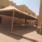 النجم اللامع للمظلات والسواتر | تركيب مظلات هرمية في جدة حي المروة | مظلات قبب جدة