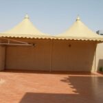 النجم اللامع للمظلات والسواتر | تركيب مظلات هرمية في جدة حي المروة | مظلات قبب جدة
