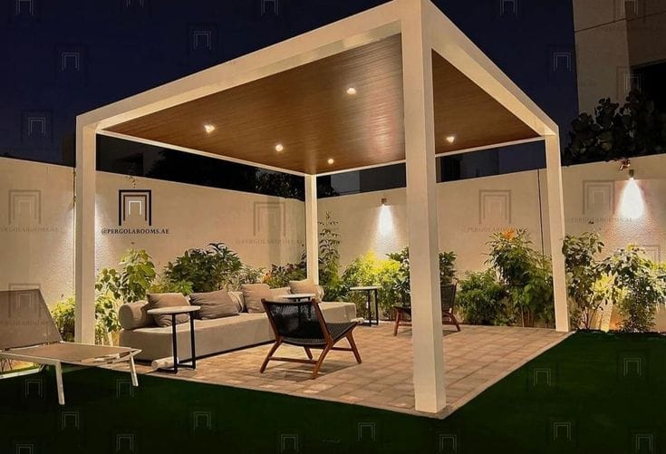 النجم اللامع للمظلات والسواتر | جلسات شتوية جدة في حي الزهراء | برجولات حدائق | جلسات احواش